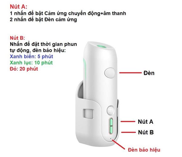 Tham khảo hướng dẫn cài đặt máy xịt phòng tự động