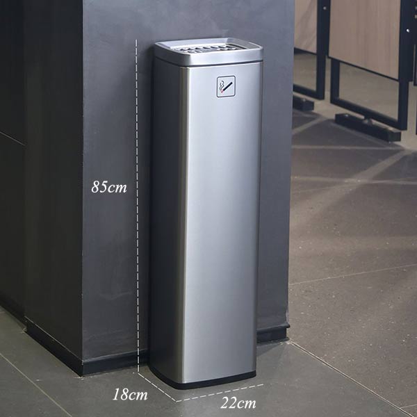 Kích thước trụ gạt tàn bằng inox