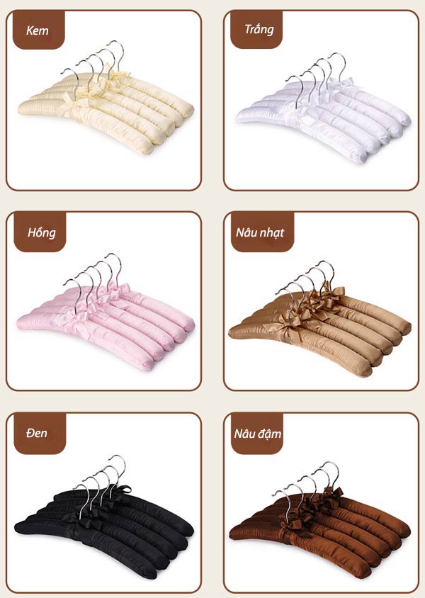 Bảng màu sắc móc treo quần áo cực kỳ phong phú