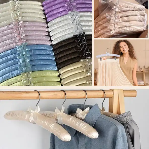 Hình ảnh thực tế móc treo áo bọc lụa