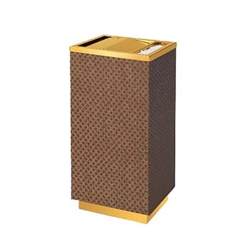 Thùng rác inox bọc vân caro