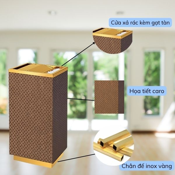 Chi tiết các bộ phận cấu thành thùng rác