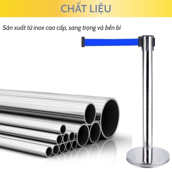 Cột chắn thân tròn sản xuất bằng inox