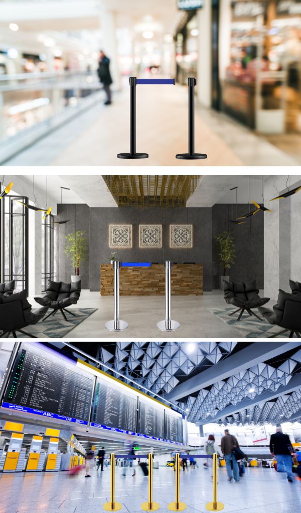 Cột chắn inox phân làn mang đến hiệu quả lớn cho khu vực đông người