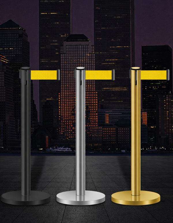 Mẫu cột chắn dây kéo màu vàng đủ kích thước