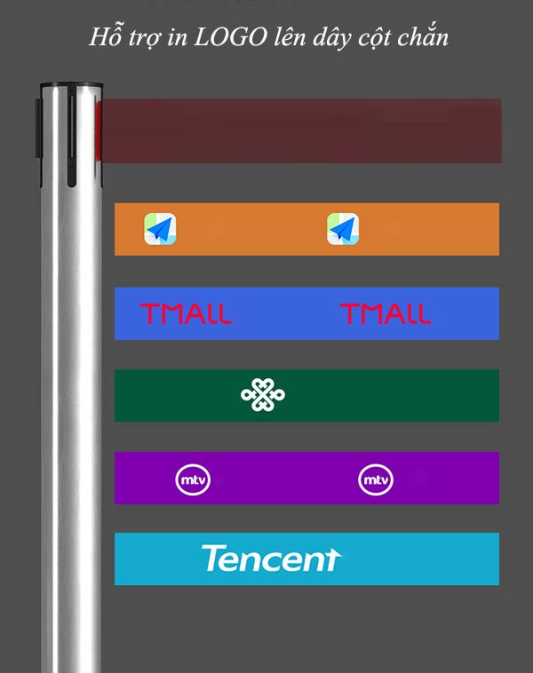 Dây căng màu nâu dễ in logo, slogan