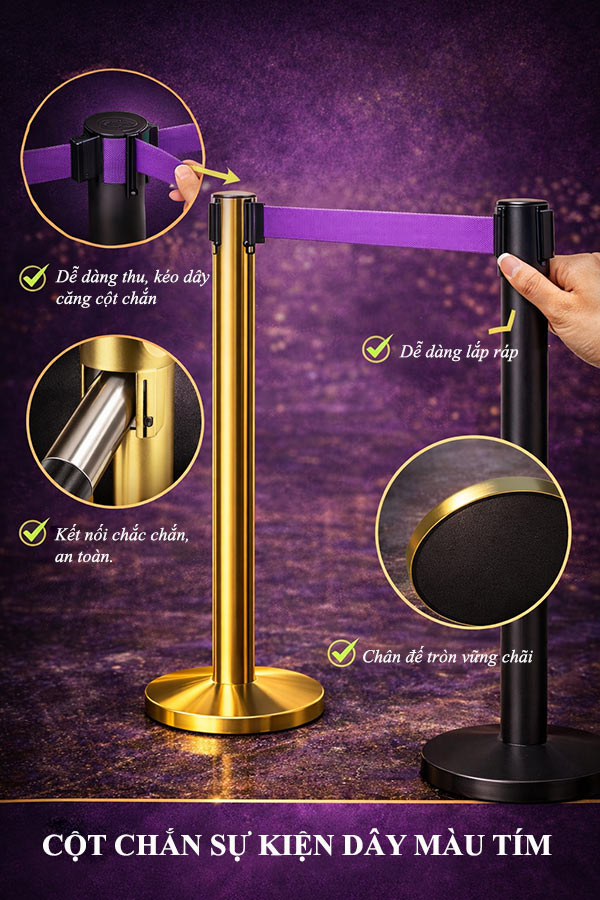 Tham khảo đặc điểm của cột chắn dây kéo màu tím