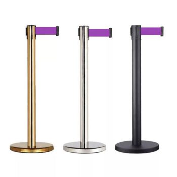 Cột chắn inox sự kiện dây tím