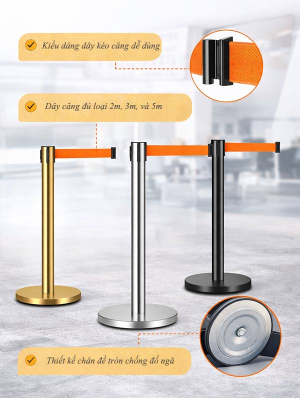 Tham khảo đặc tính từng bộ phận cấu thành cột chắn màu cam