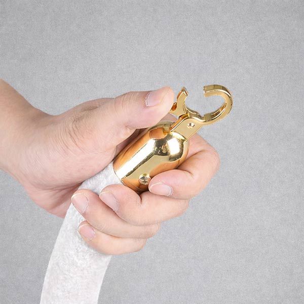 Khóa đầu dây cột chắn dây nhung màu trắng