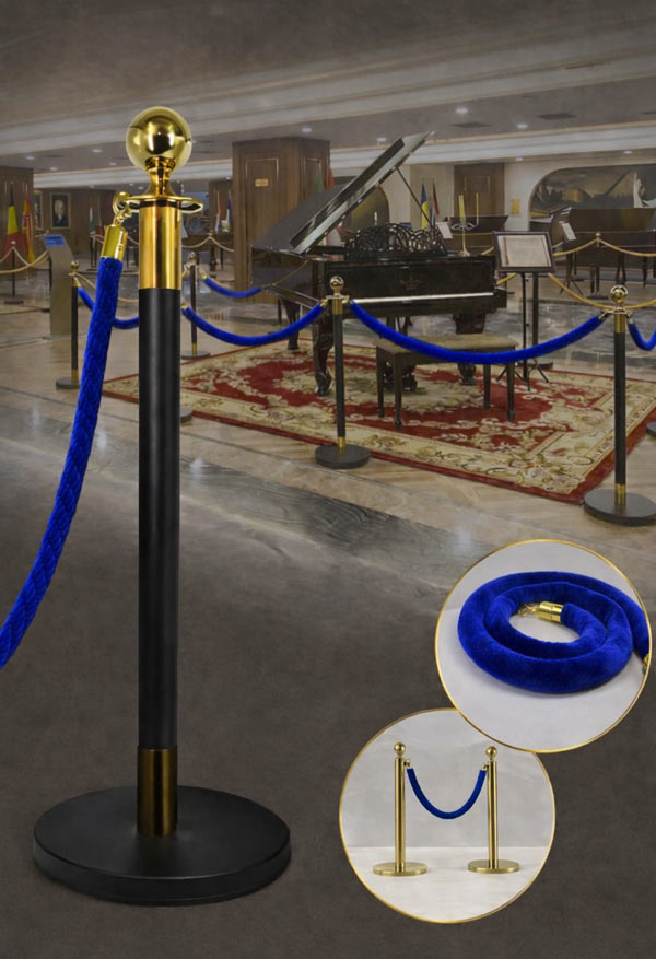 Bán dây nhung màu xanh biển thay thế cho cột chắn