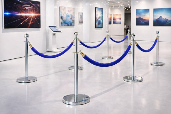 Cột chắn inox dây nhung thiết kế đẹp