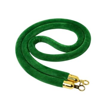 Dây nhung màu xanh lá móc inox vàng