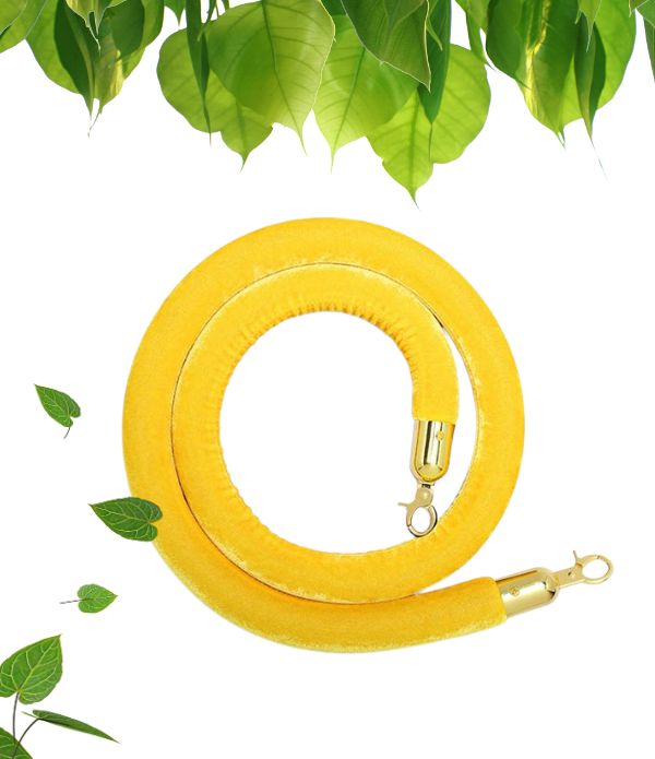 Mẫu dây nhung cột chắn màu vàng