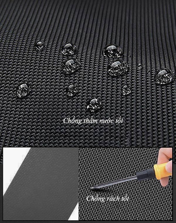 Dây căng bằng vải polyester chống nước, tông màu đen