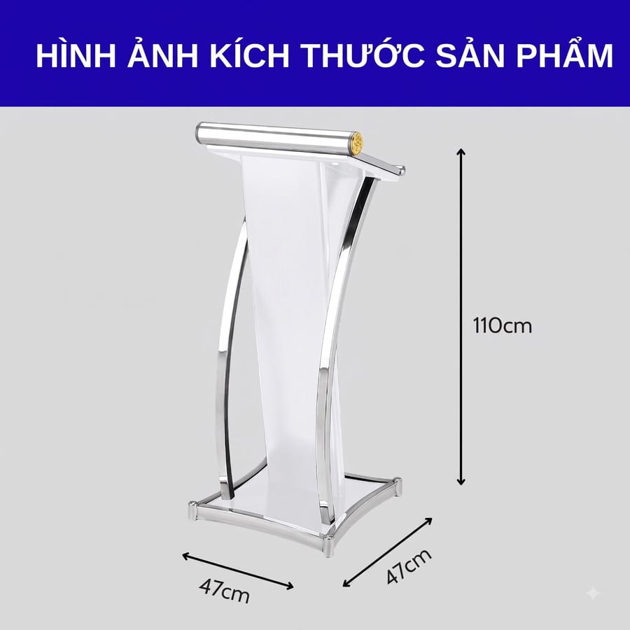 Chi tiết kích thước bục phát biểu hội trường