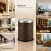 Thùng rác bọc giả da họa tiết ai cập có nắp lật