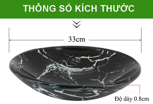 Kích thước khay thủy tinh trên thùng rác cao cấp