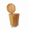 Sọt để rác trong phòng bằng nhựa giả mây