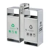 Thùng rác công cộng 2 ngăn inox chống gỉ