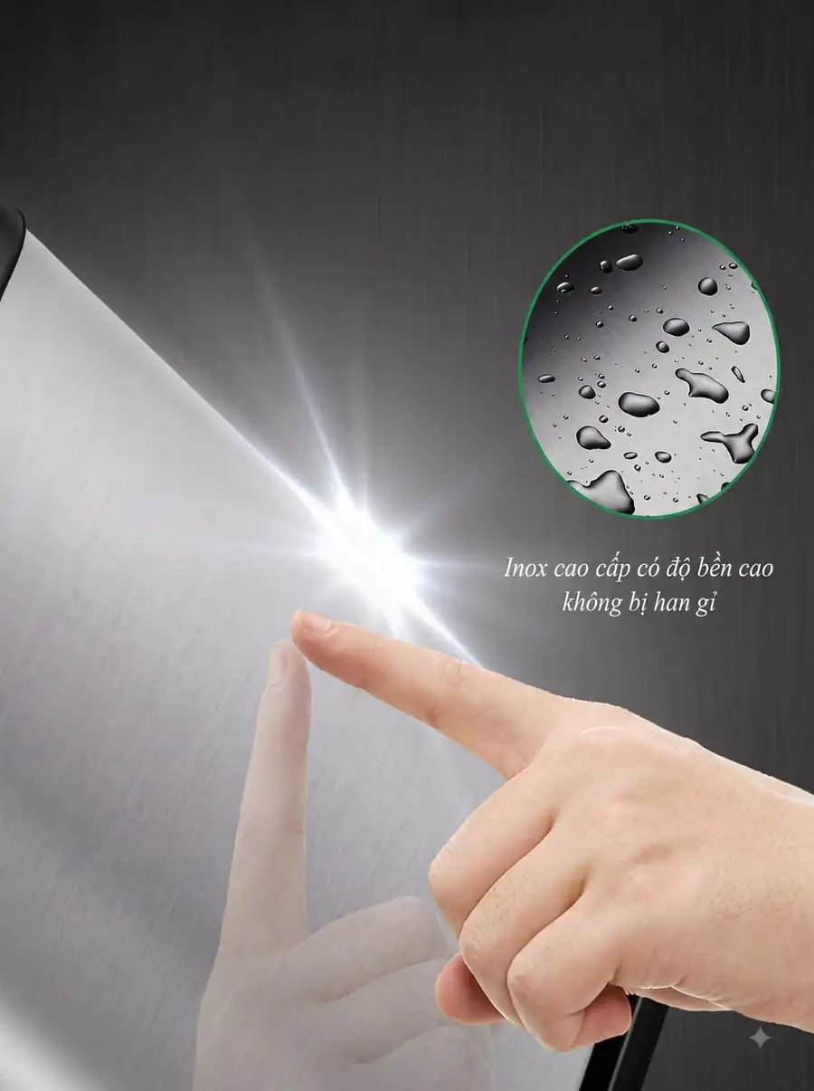 Thùng rác công cộng được sản xuất từ inox 201/ inox 304 chống gỉ
