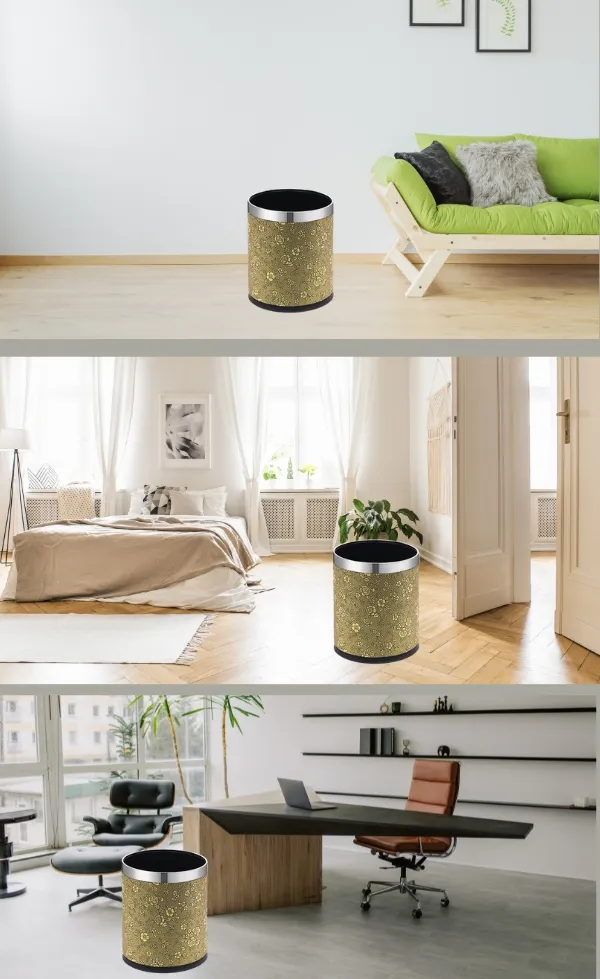 Thùng rác bọc giả da dùng ở nhiều không gian