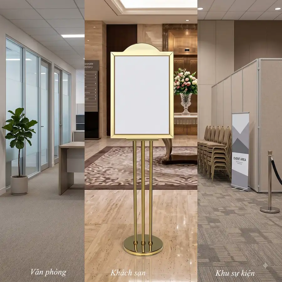 Bảng chỉ dẫn thông tin được dùng ở khu vực tiếp đón