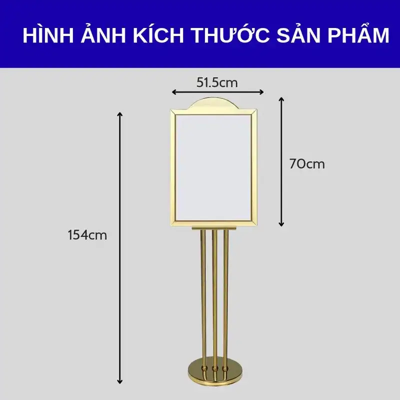 Chi tiết kích thước bảng chỉ dẫn thông tin