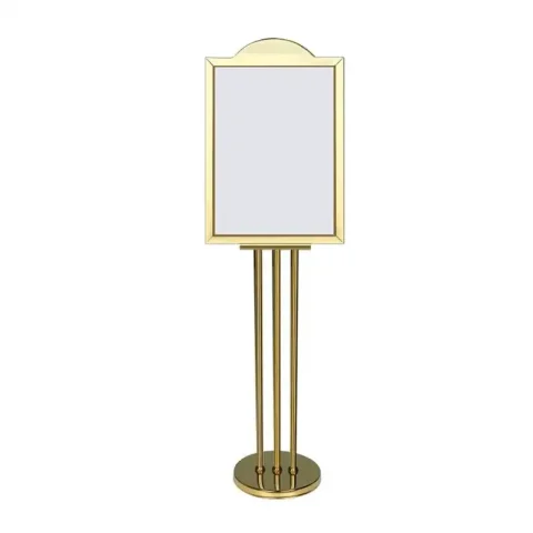 Bảng chỉ dẫn thông tin đặt sảnh bằng inox vàng