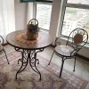 Liên hệ Hành Tinh Xanh để mua ghế sắt họa tiết Mosaic