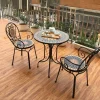 Bộ bàn ghế sắt Mosaic ngoài trời
