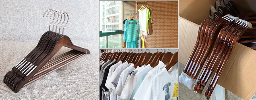 Hình ảnh thực tế mắc treo quần áo gỗ