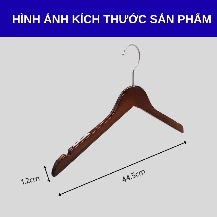 Kích thước móc gỗ treo quần áo