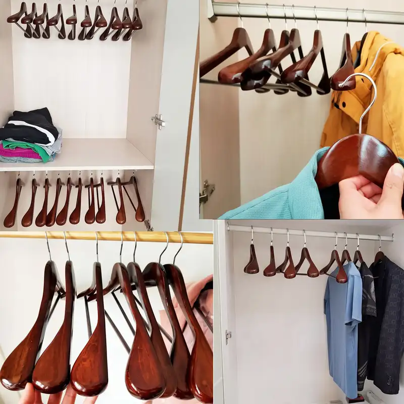 Mắc treo áo vest bằng gỗ thông sử dụng thực tế