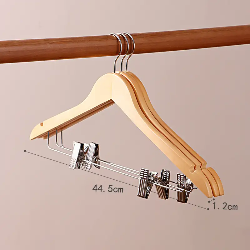 Kích thước móc treo quần áo bằng gỗ có kẹp