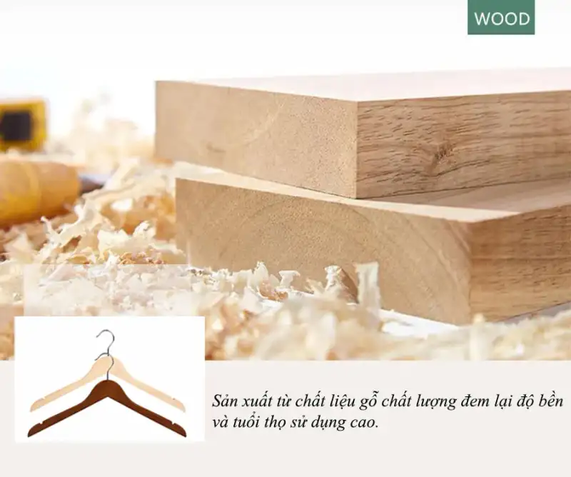 Móc treo sản xuất từ gỗ thông tự nhiên