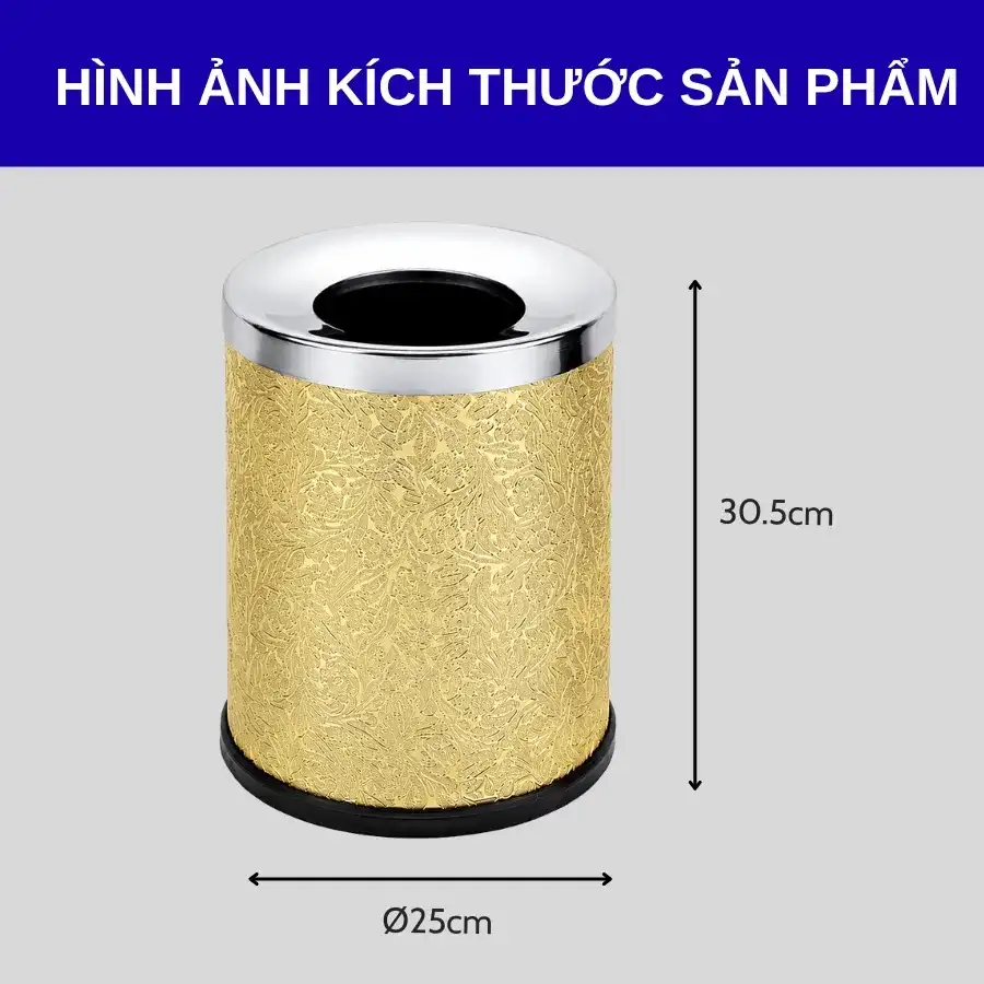 Kích thước sọt rác văn phòng không nắp
